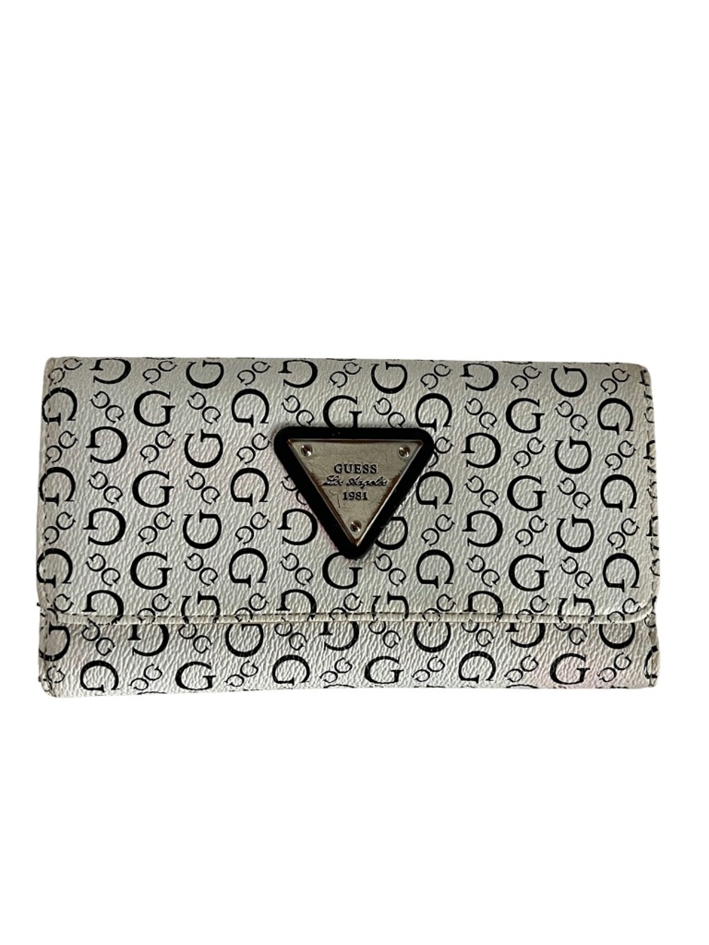 Guess Los Angeles 1981 Monogram trifold wallet